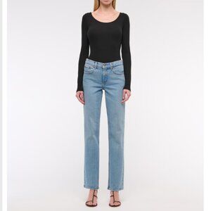 Abercrombie Mid Rise 90s Straight Jean, Size 25, Color: Medium, Regular …